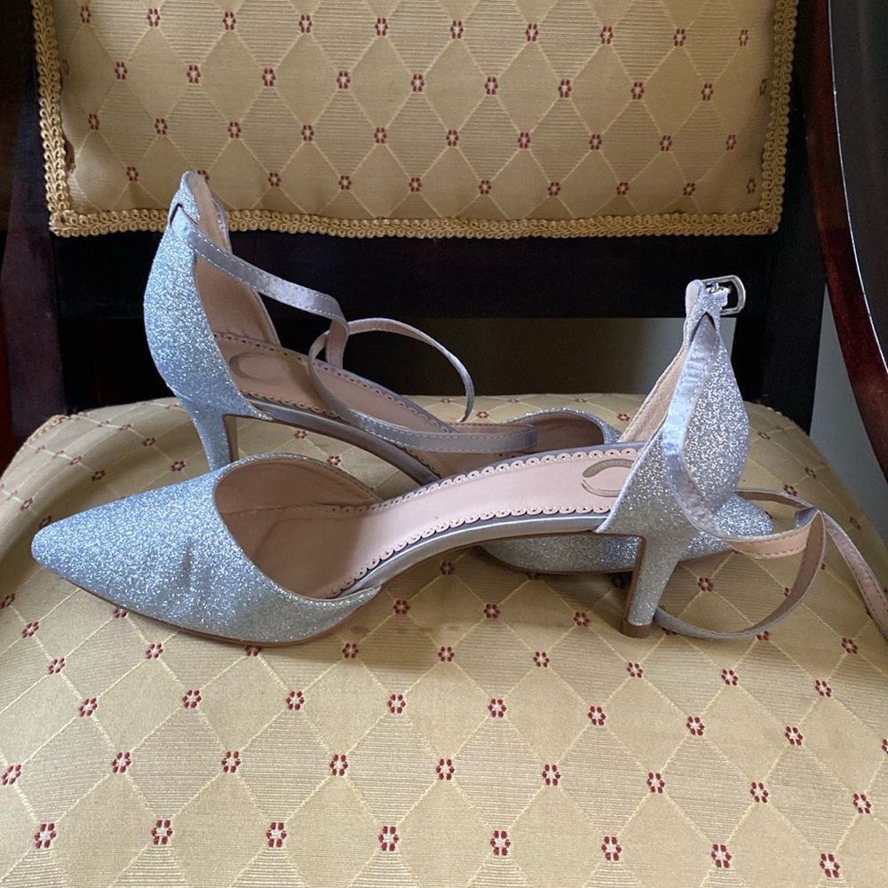 Silver dress shoes size 9